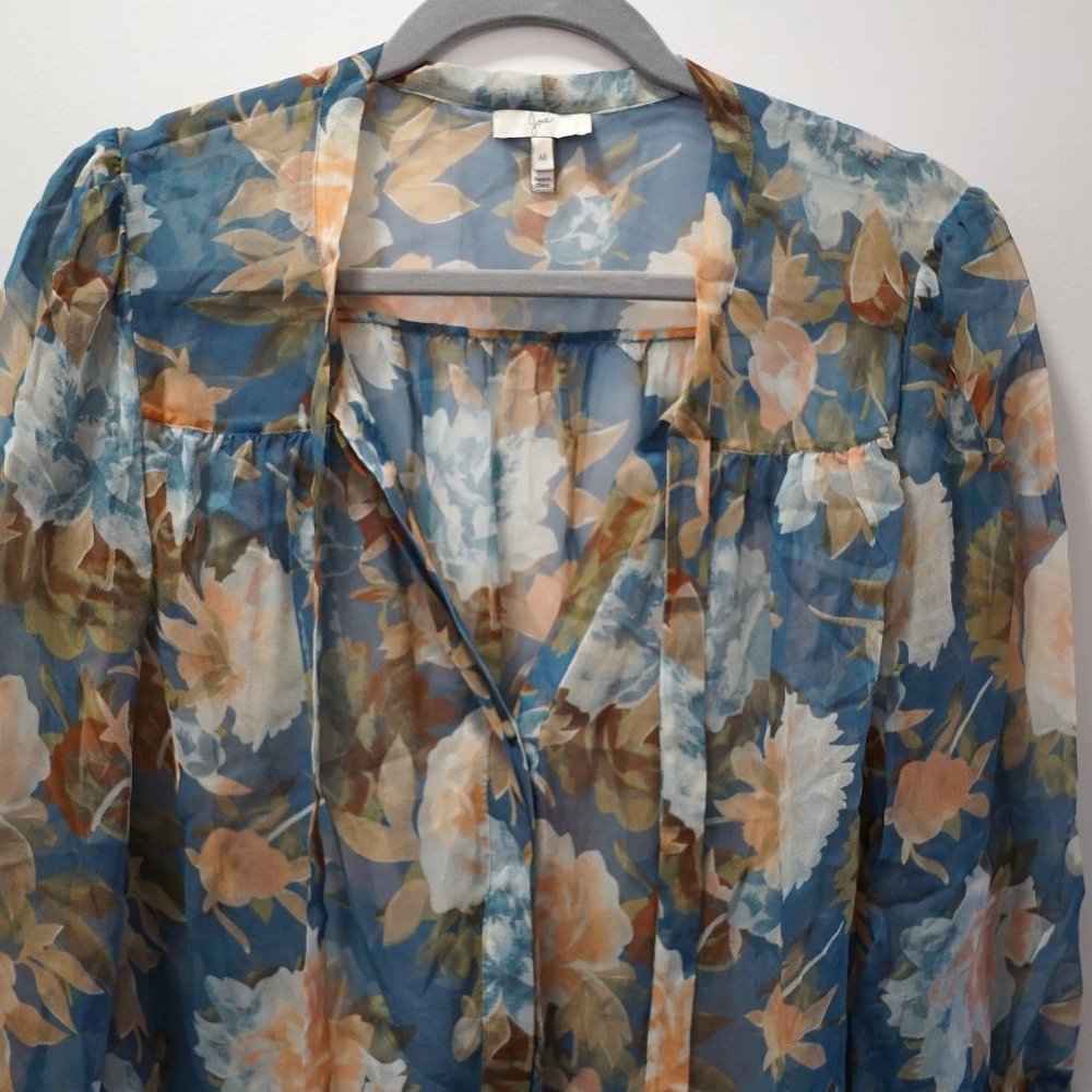 Sheer Joie Silk Flower Blouse
